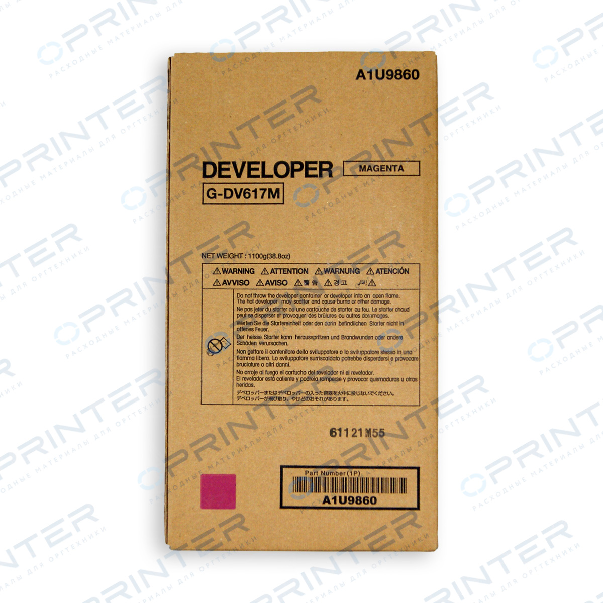 Девелопер DV-617M magenta пурпурный Konica Minolta A1U9860 Девелопер DV-617M magenta пурпурный Konica Minolta A1U9860