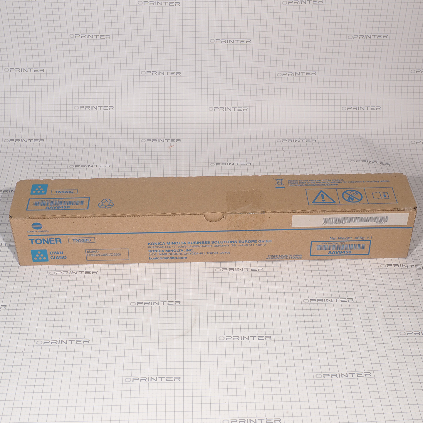 Тонер TN-328C cyan синий Konica Minolta AAV8450