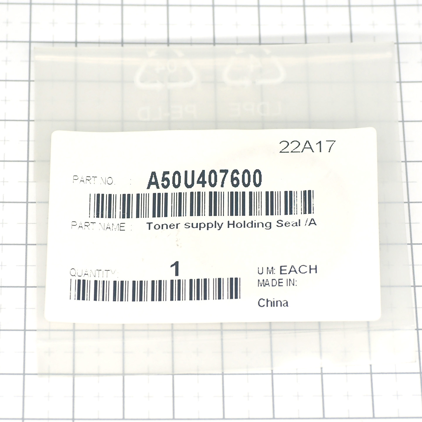 Уплотнитель для удержания подачи тонера /A Konica Minolta A50U407600