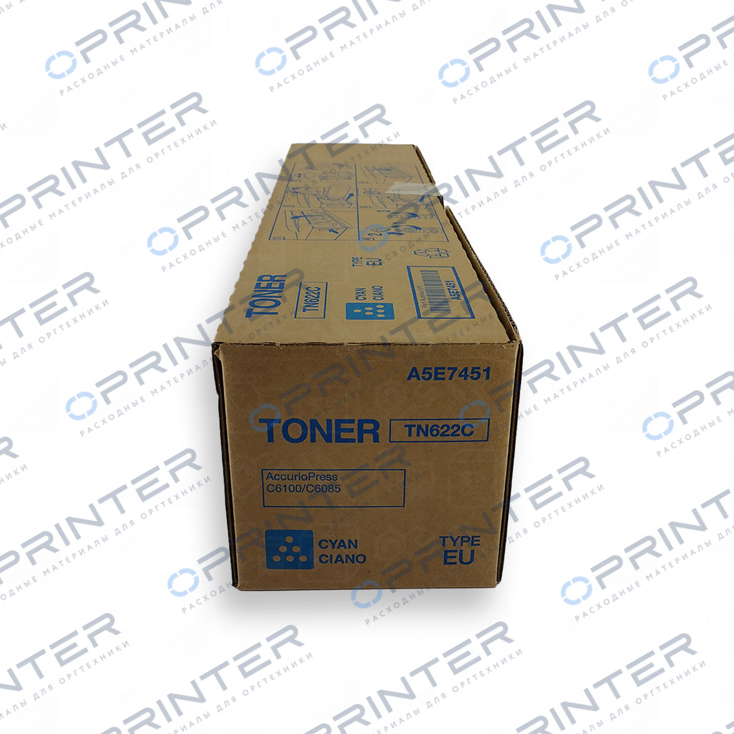 Тонер TN-622C (1645гр) cyan синий Konica Minolta A5E7451 Тонер TN-622C (1645гр) cyan синий Konica Minolta A5E7451