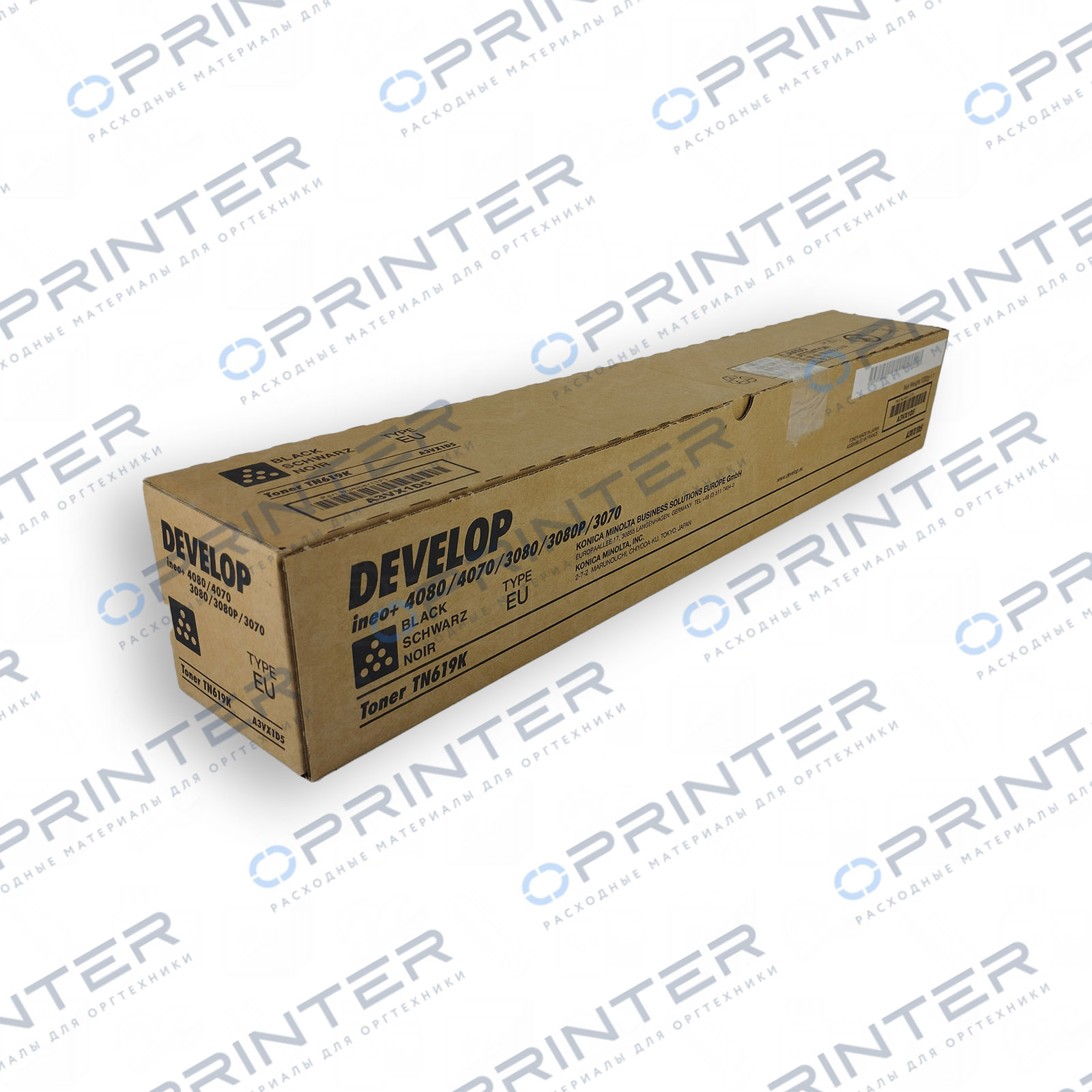 Тонер TN-619K (1222гр) black черный Develop A3VX1D5