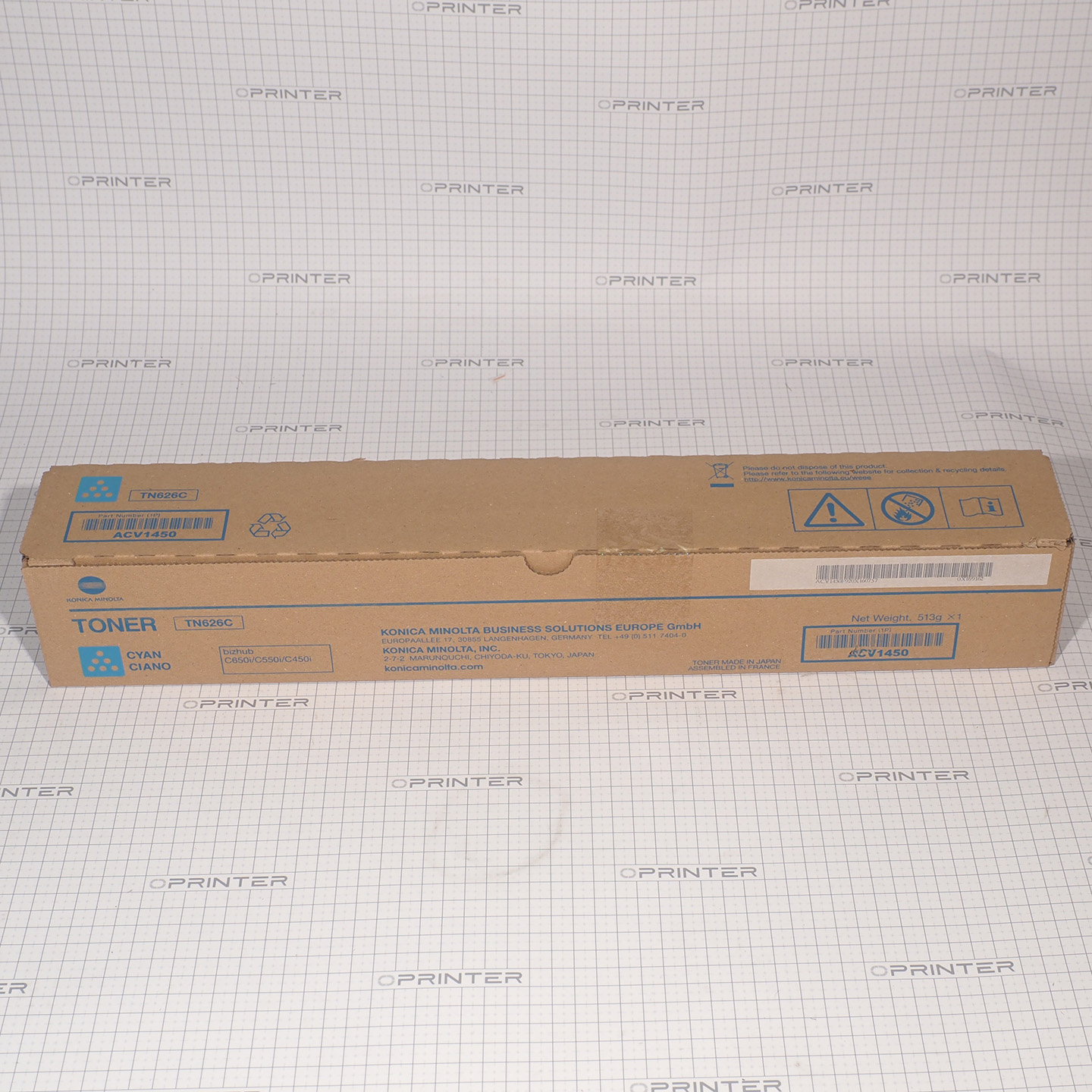 Тонер TN-626C cyan синий Konica Minolta ACV1450