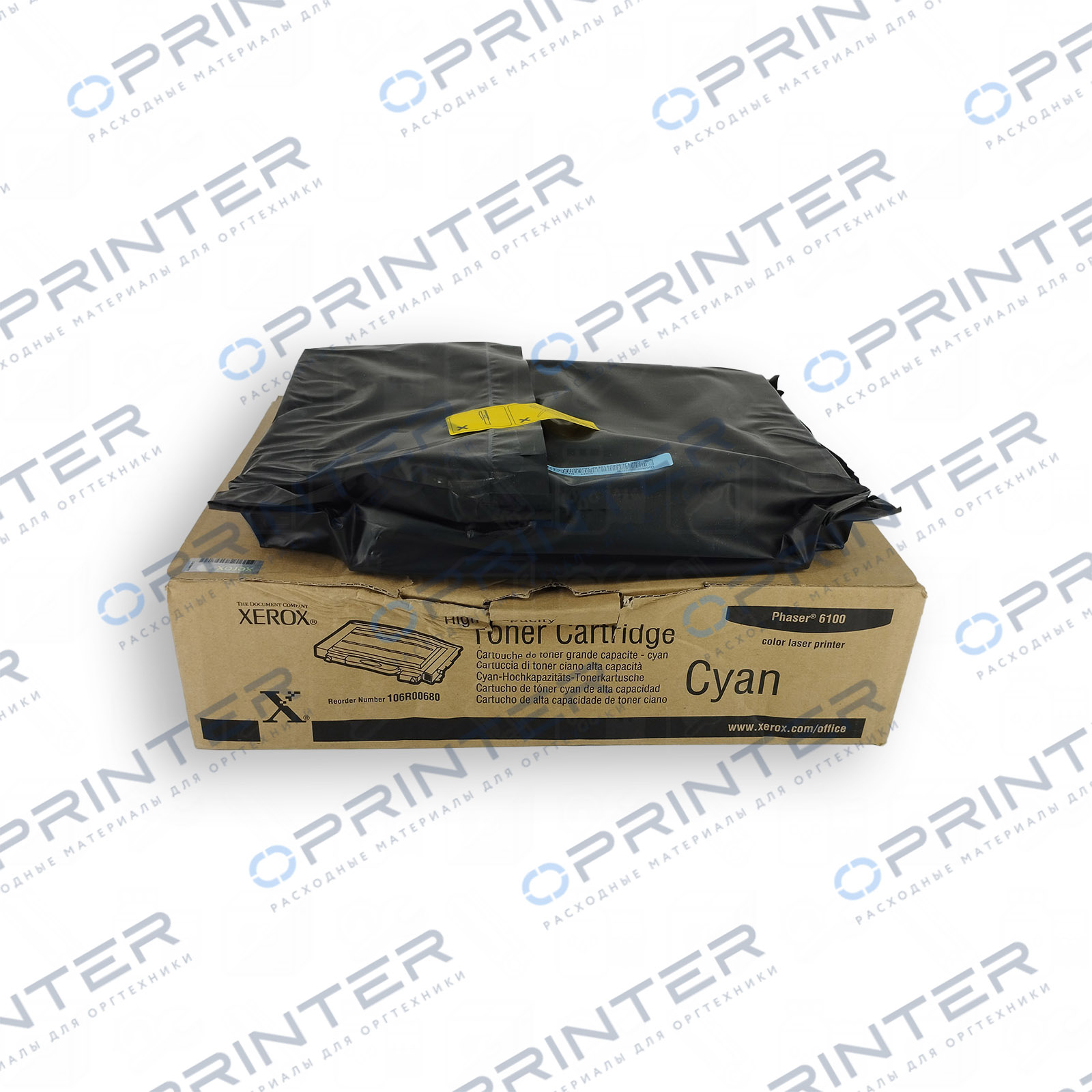 Тонер картридж синий повышенной емкости Xerox 106R00680