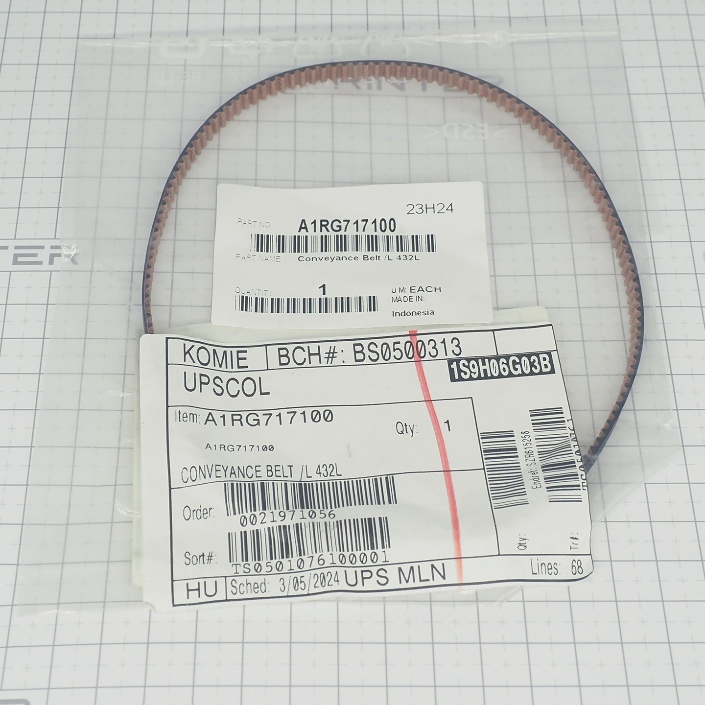 Транспортировочный ремень (Conveyance Belt/L 432L) Konica Minolta A1RG717100