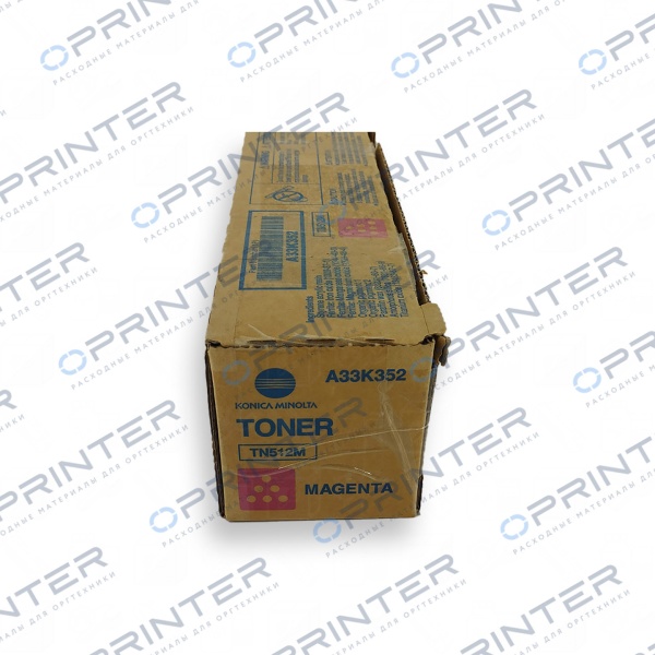 Тонер TN-512M (514гр) magenta пурпурный Konica Minolta A33K352