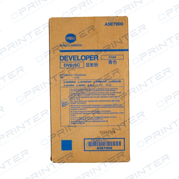 Девелопер DV-616C cyan синий Konica Minolta A5E7900