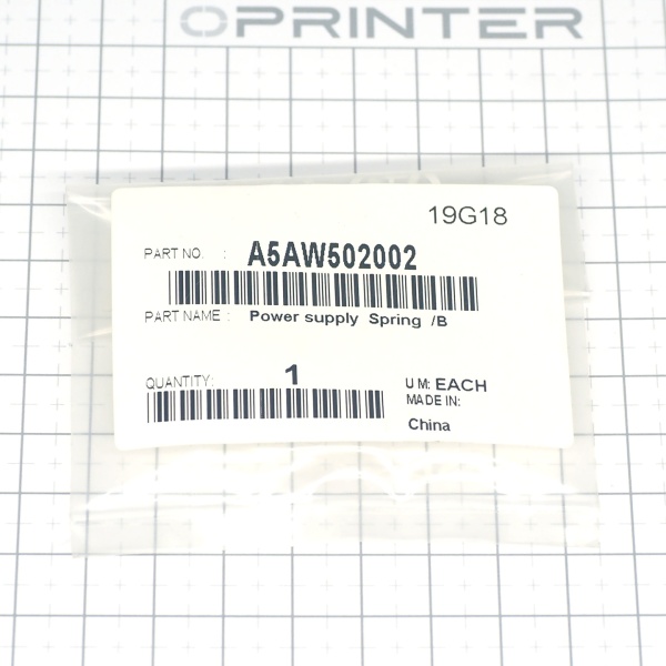 Пружина источника питания /B Konica Minolta A5AW502002 Пружина источника питания /B Konica Minolta A5AW502002