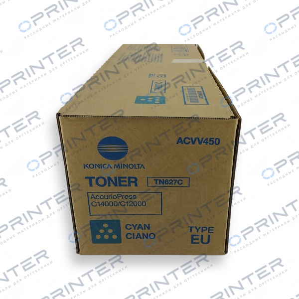 Тонер TN-627C cyan синий Konica Minolta ACVV450