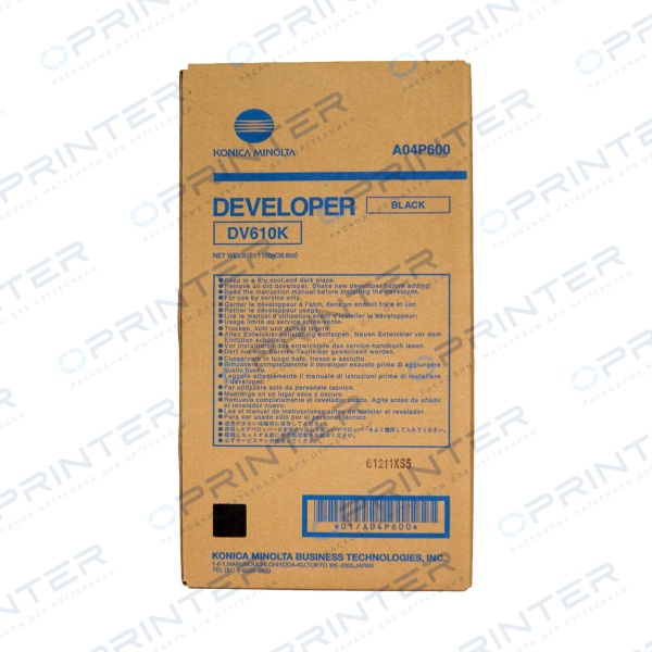 Девелопер DV-610K black черный Konica Minolta A04P600
